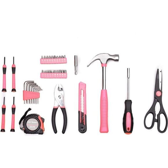 39Piece Tool Set General Household Hand Tool Kit with Plastic Toolbox Storage - Picture 3 of 6